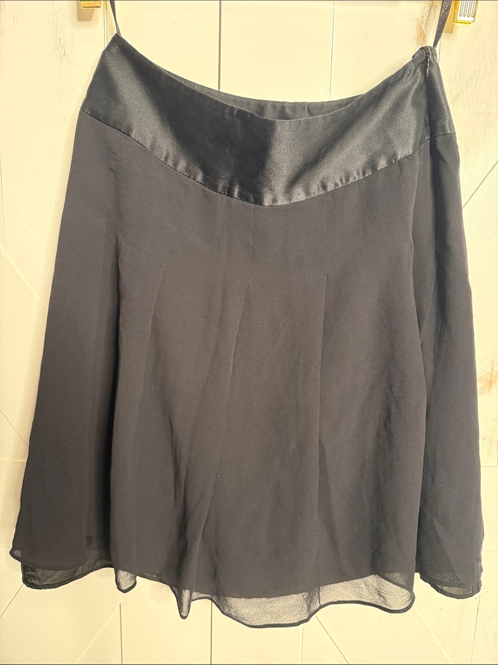 Banana Republic Black Circle Skirt with Satin Waist